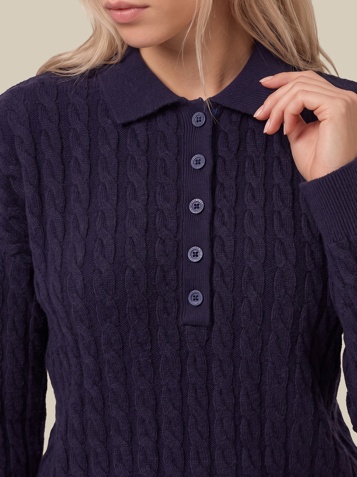 Marykate Cable Stitch Polo