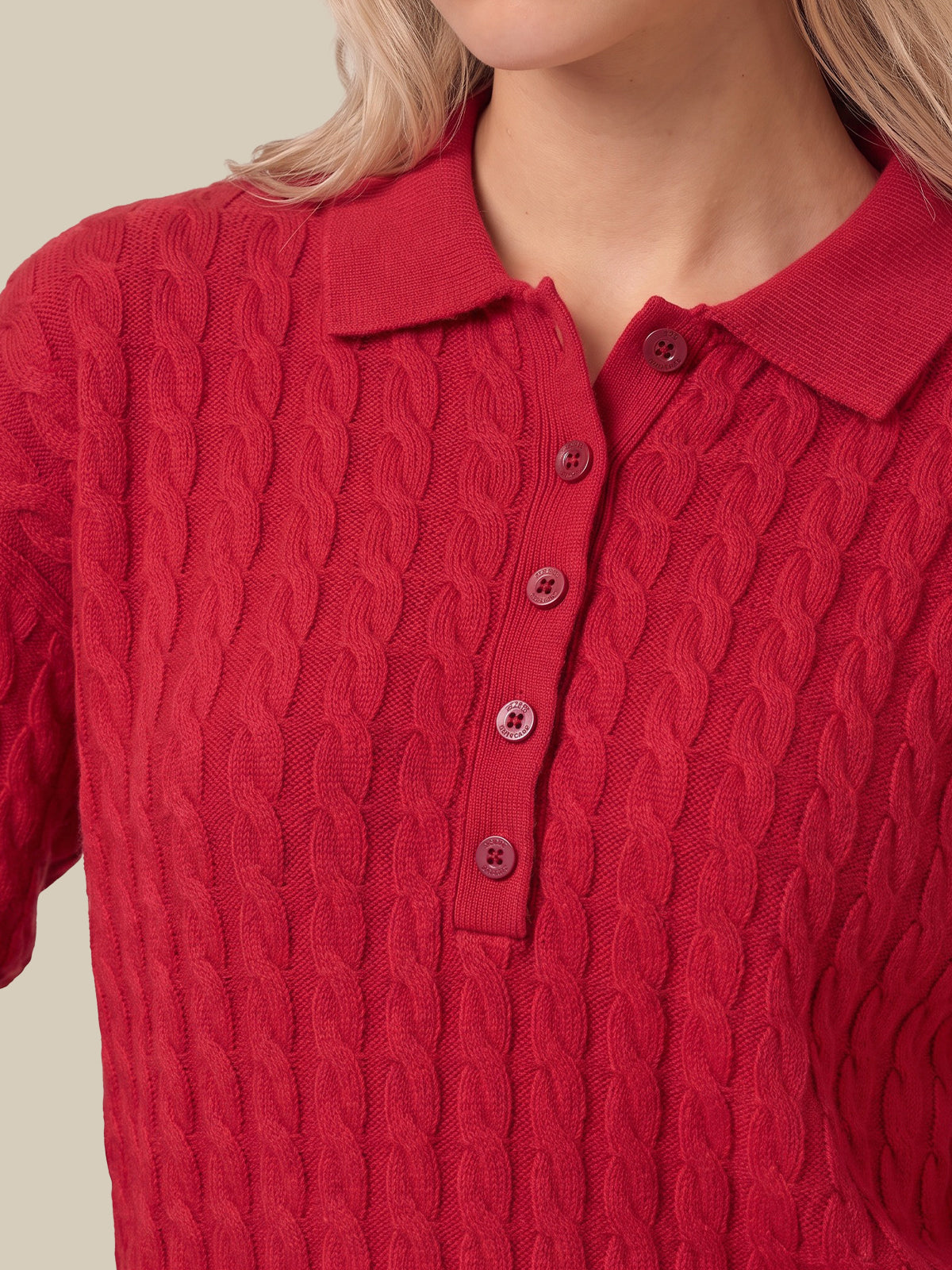 Marykate Cable Stitch Polo