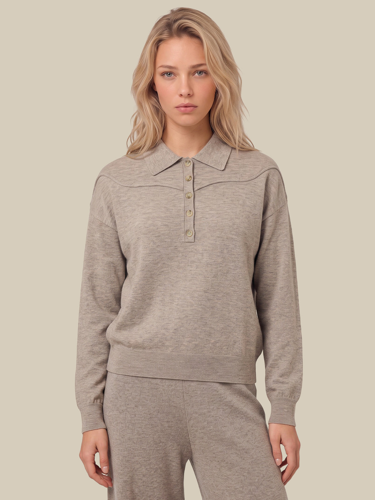 Elena Western Yoke Half Placket Pullover