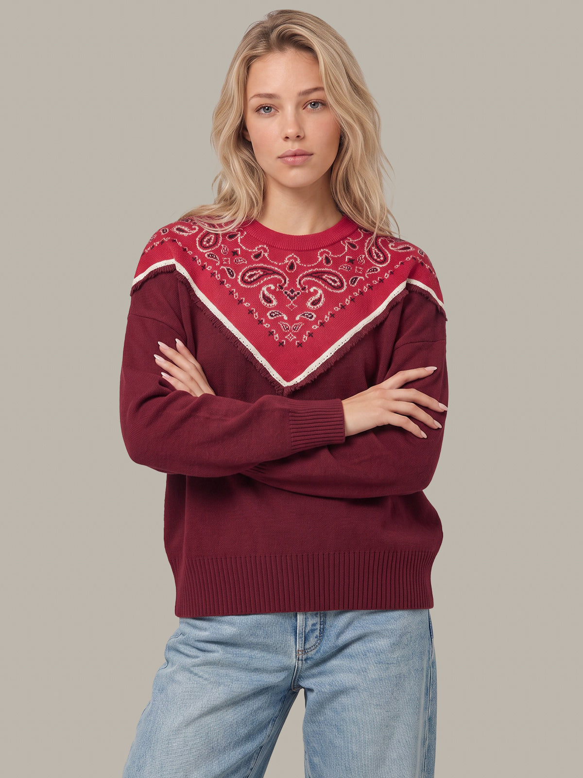 Maple Bandana Yoke Pullover