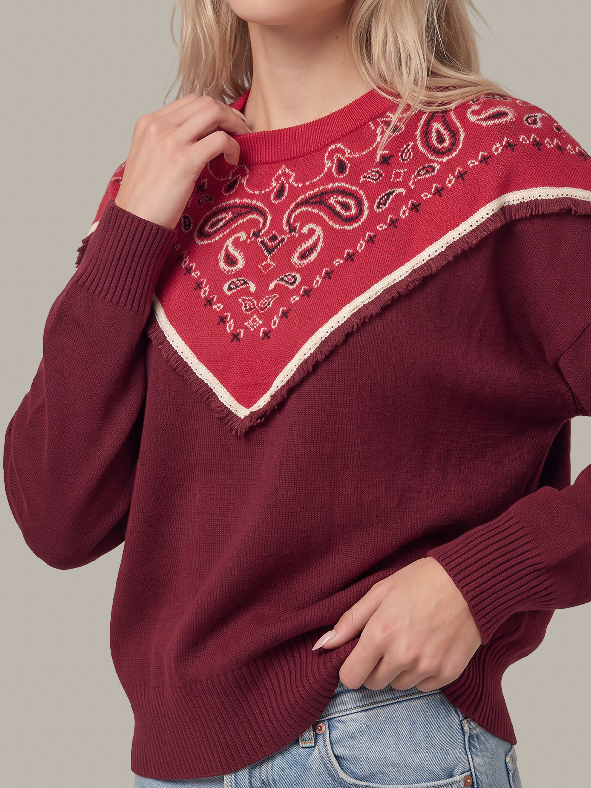 Maple Bandana Yoke Pullover