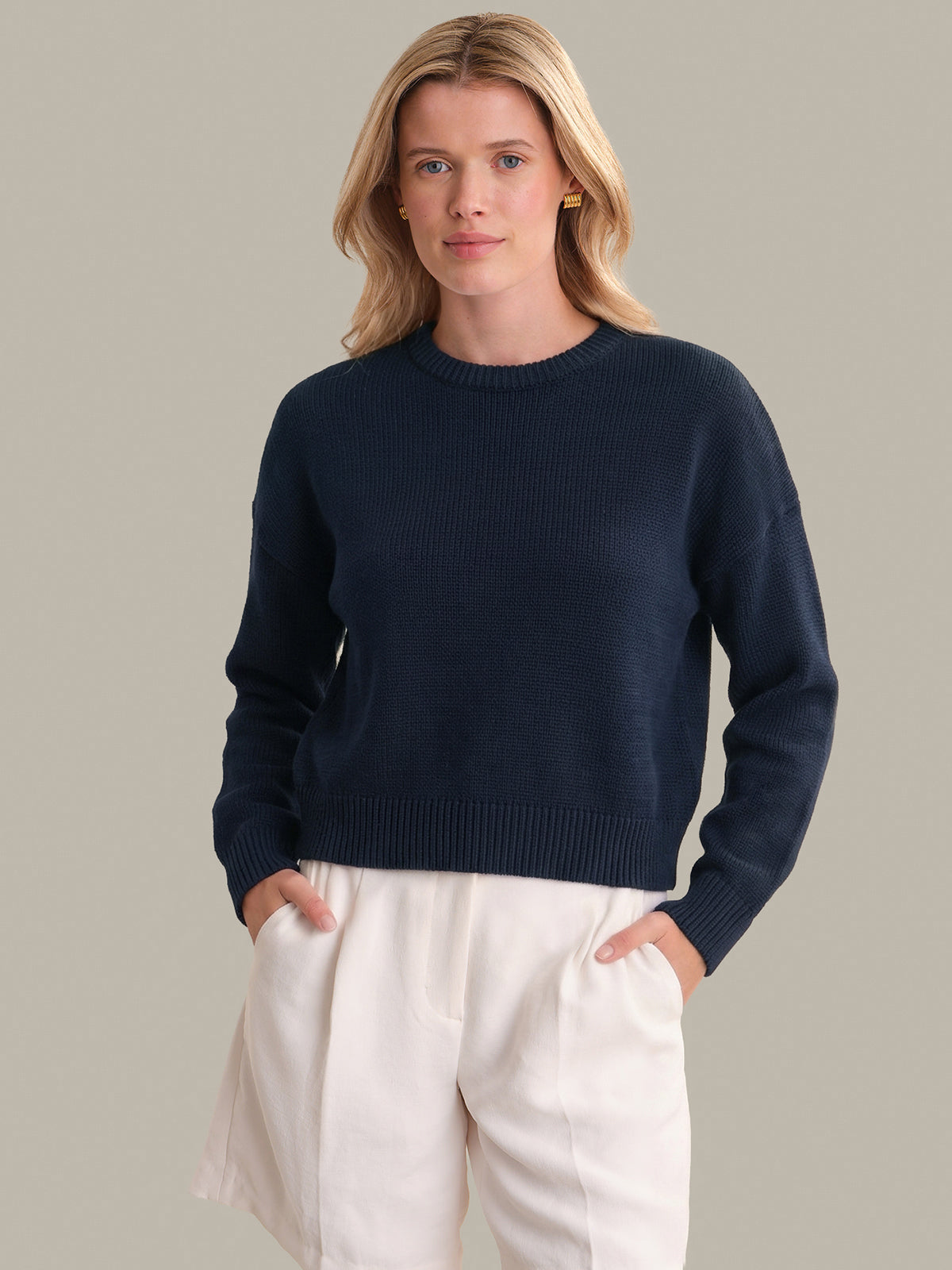 Veda: Classic Cotton Crewneck Sweater