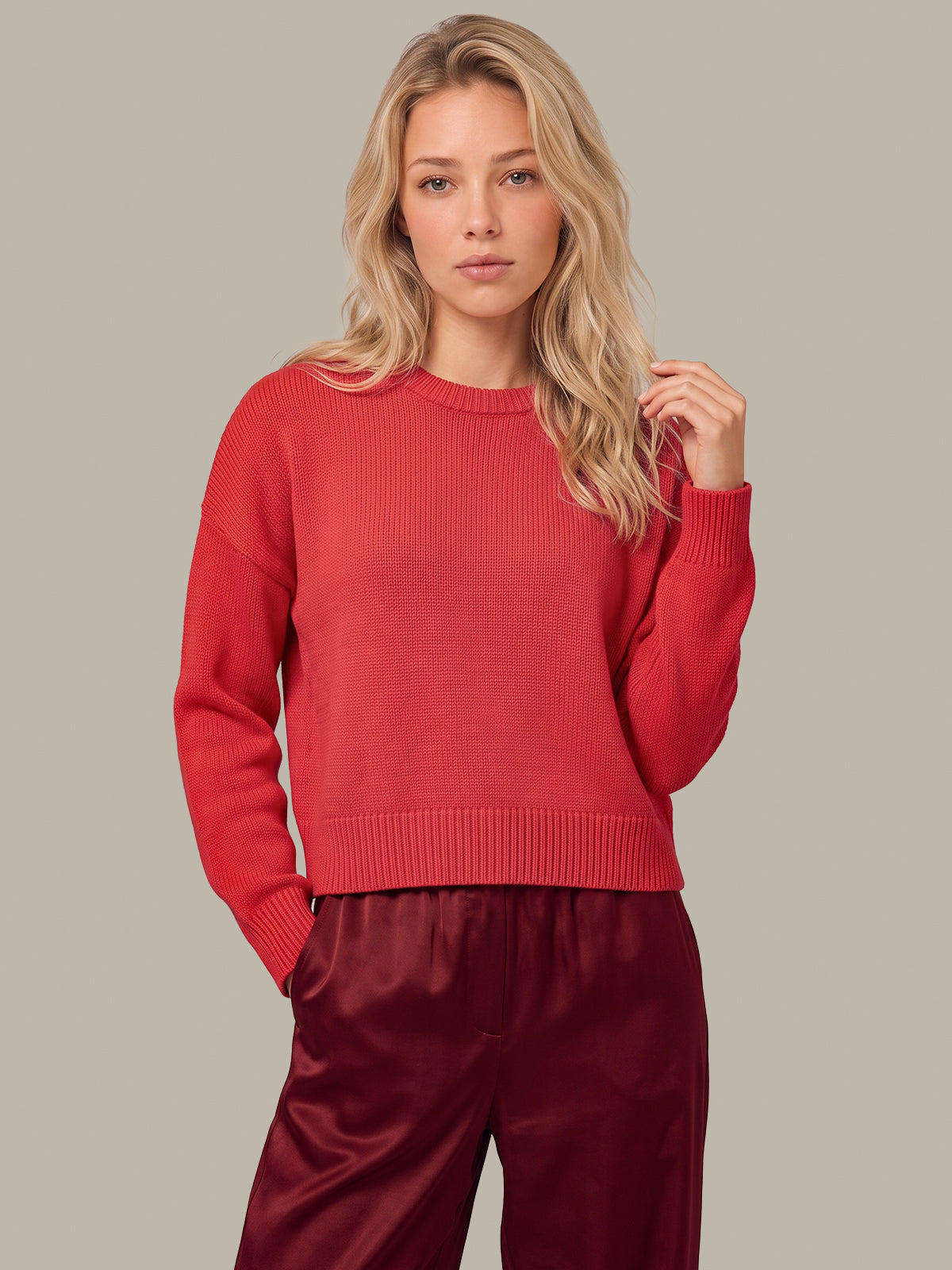 Veda: Classic Cotton Crewneck Sweater
