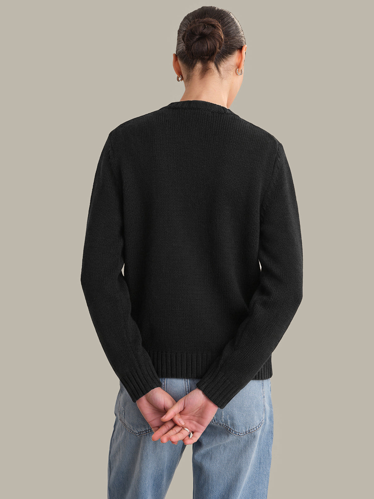 Skye: Cotton Crewneck Cardigan