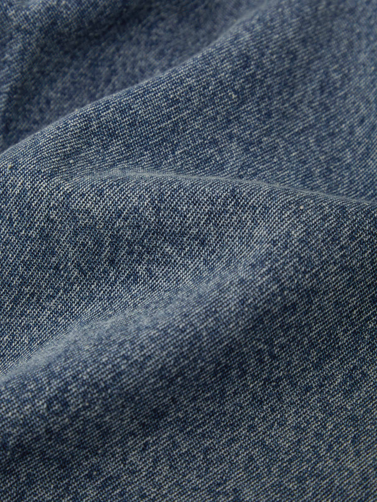 Close-up of blue denim fabric texture