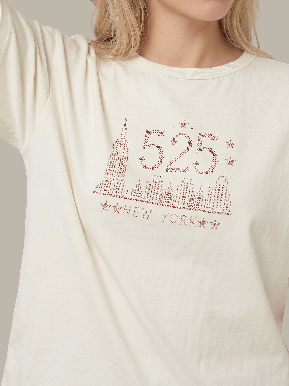 Cotton New York Rhinestone T-Shirt