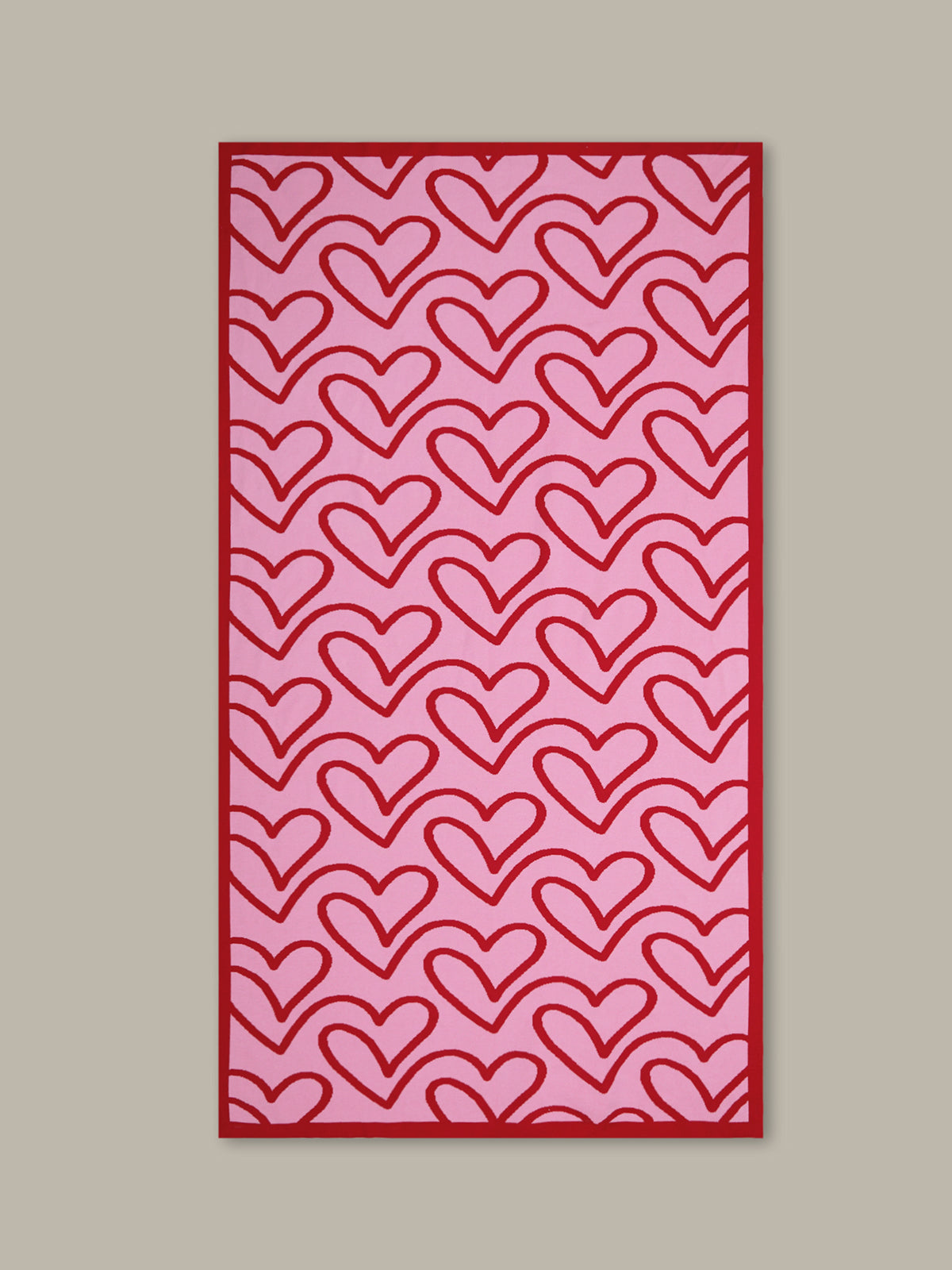 Cotton Heart Throw Blanket