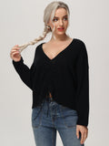 Cashmere Ruched Front Pullover