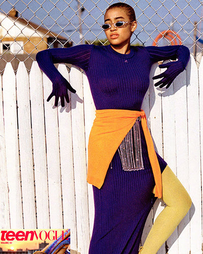 Actress and singer Amandla Stenberg in Teen Vogue wearing 525 America