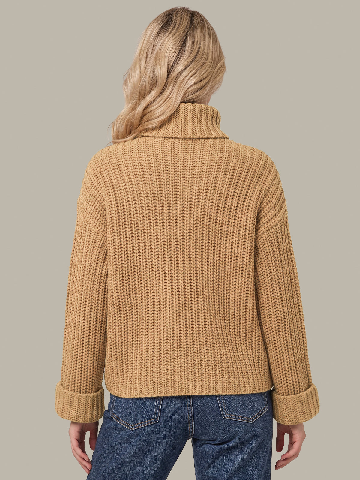 Vida: Turtleneck Shaker Pullover