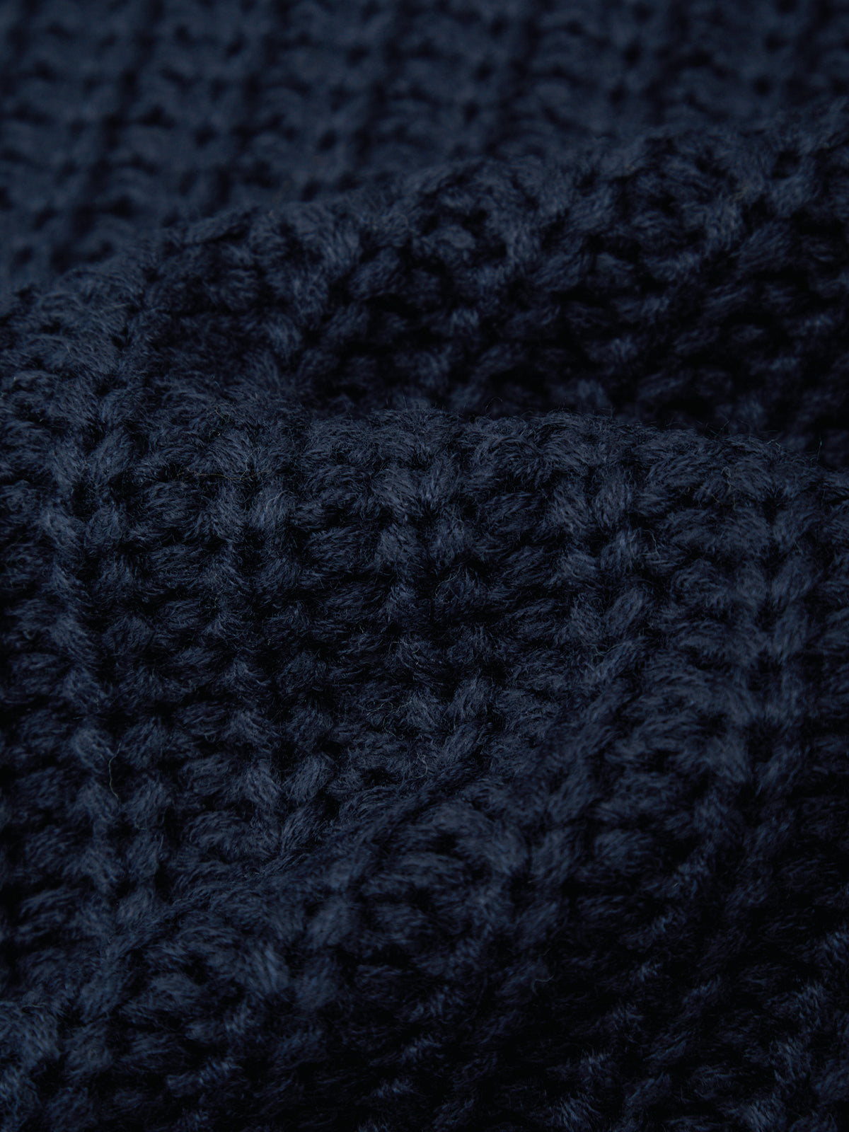 Close-up of dark blue textured fabric