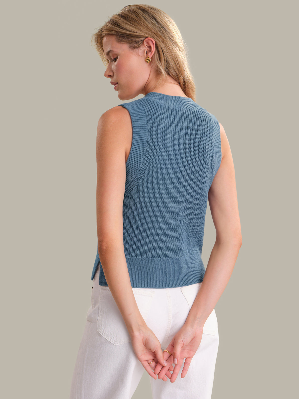 Demi: High Crewneck Cotton Tank