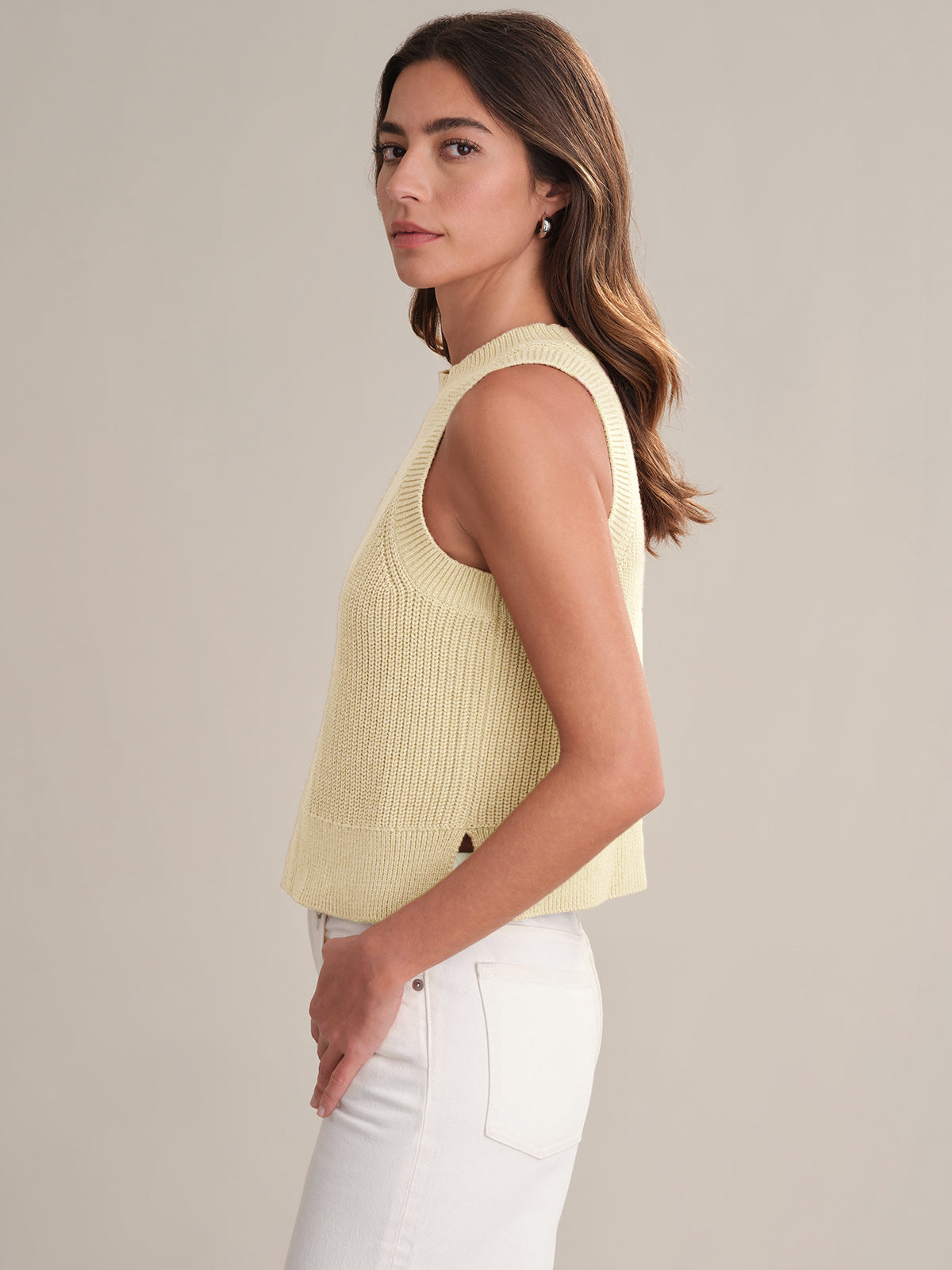 Demi: High Crewneck Cotton Tank