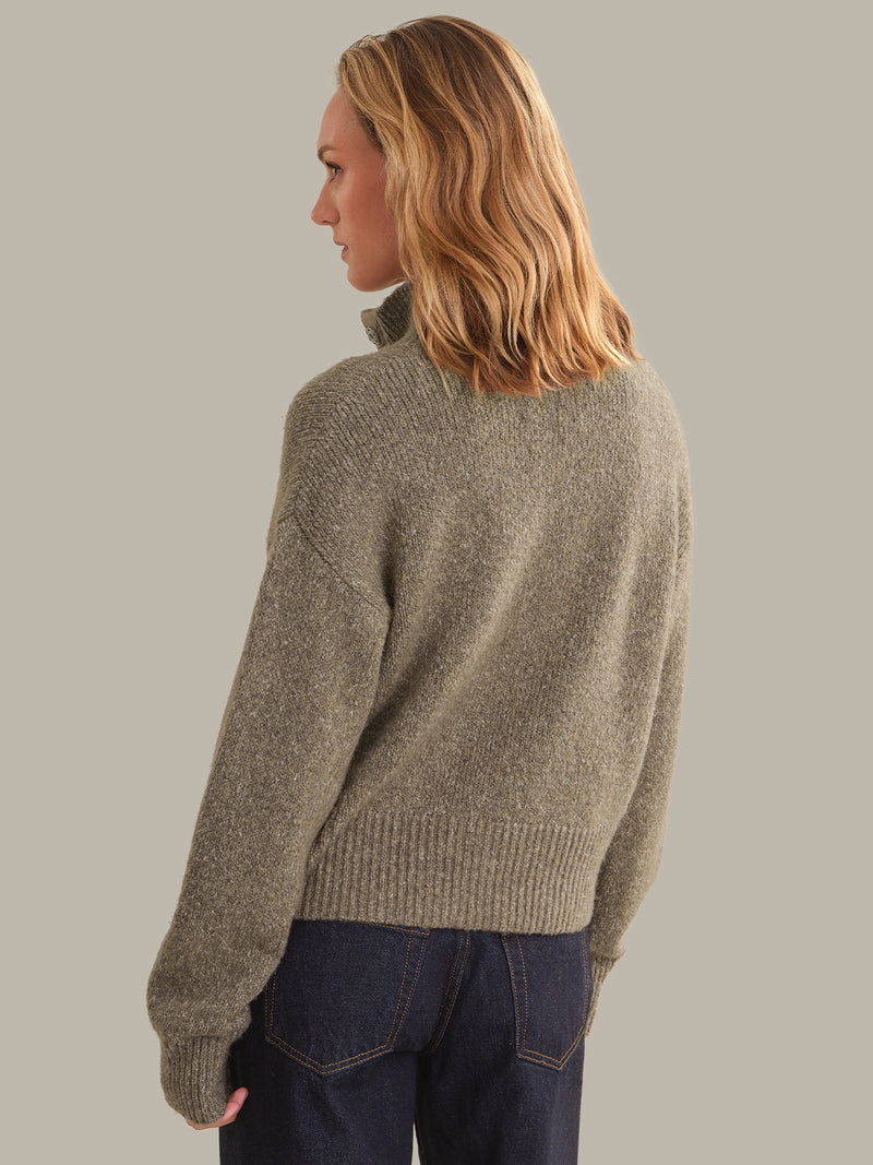 Boxy Snap Front Henley