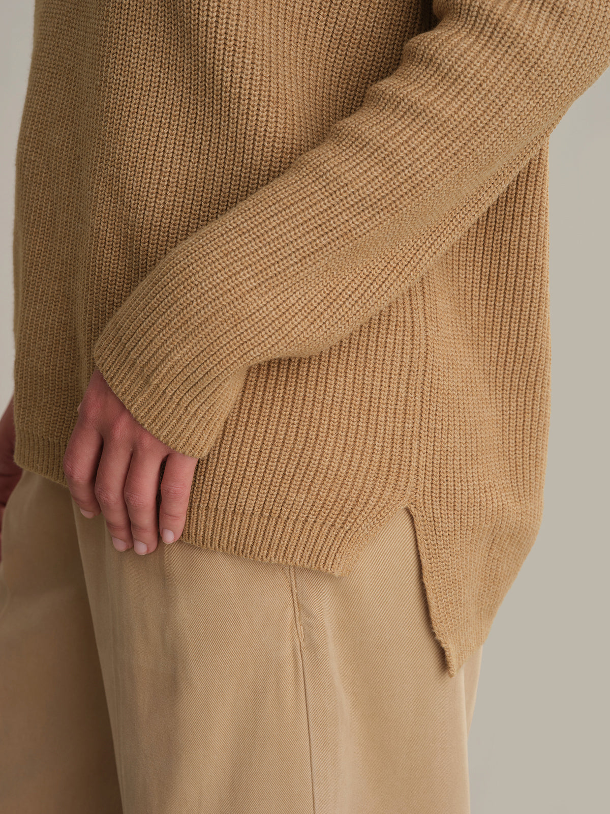 Emma: Crewneck Shaker Stitch Cotton Sweater