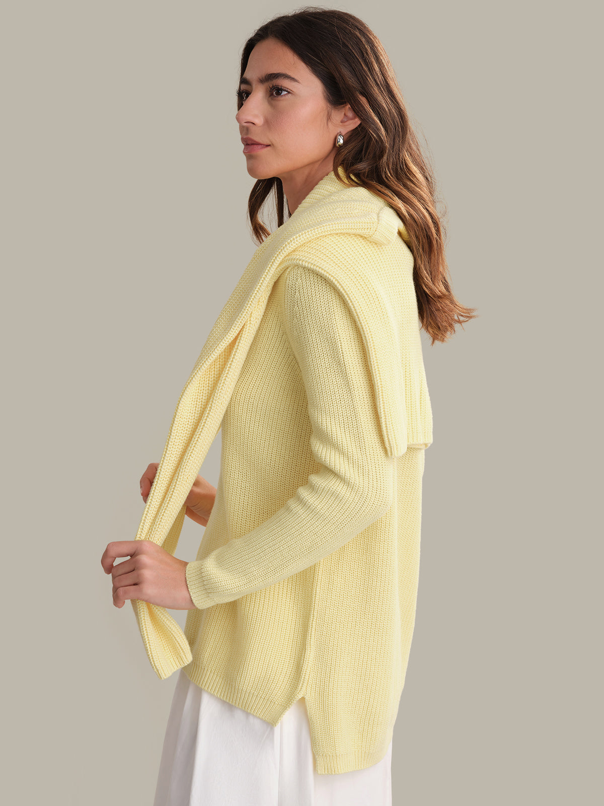 Emma: Crewneck Shaker Stitch Cotton Sweater