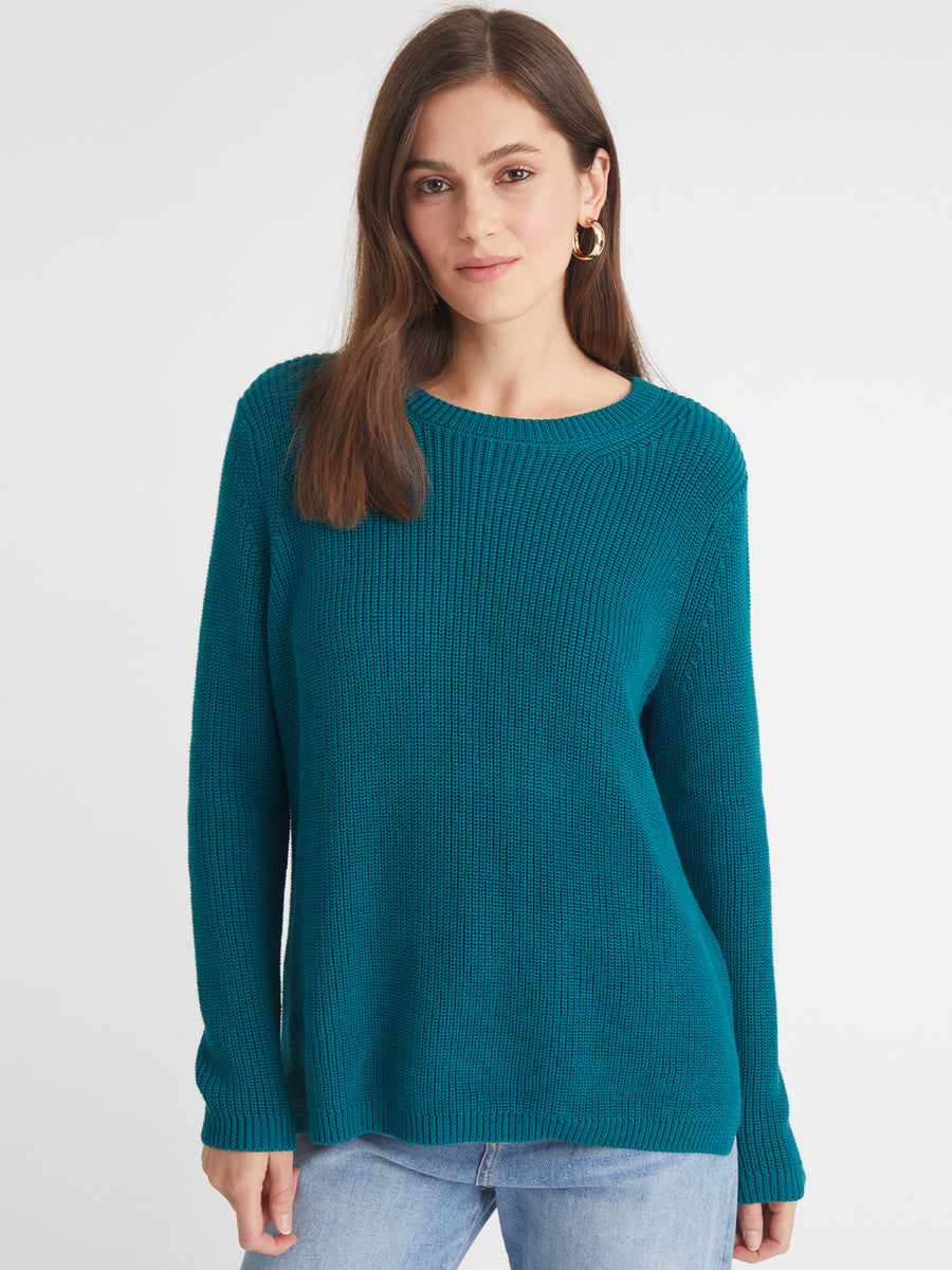 Emma: Crewneck Shaker Stitch Sweater