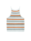 Jinney: Stripe Crochet Halter Tank