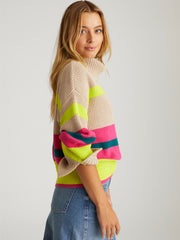 Giana: Stripe Turtleneck Pullover Sweater