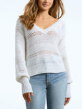 Sage: Crochet V-Neck Sweater
