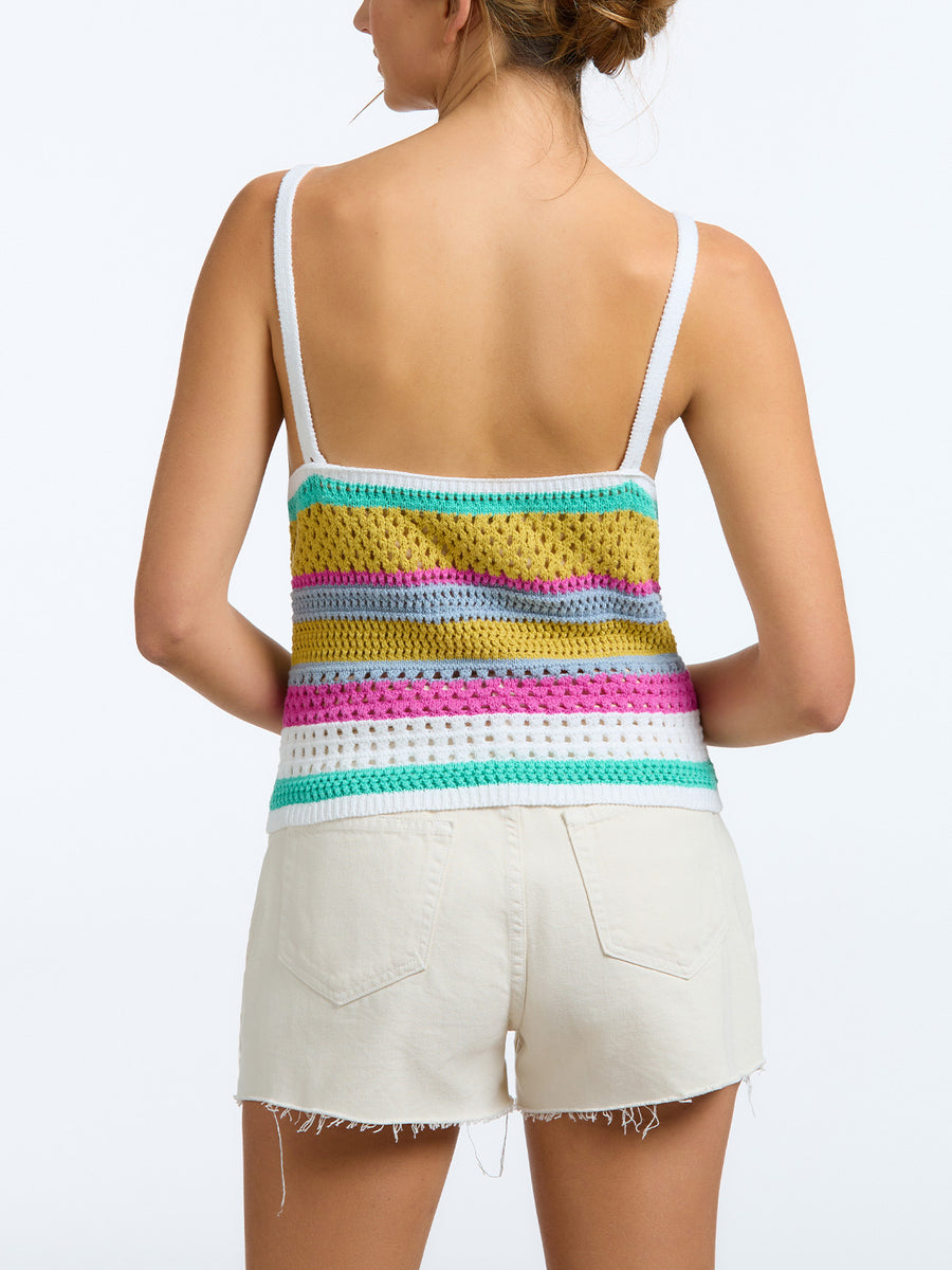 Samantha: Stripe Crochet Tank