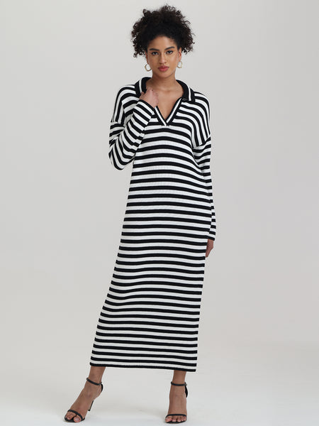 525 America Raya: Stripe Polo Dress