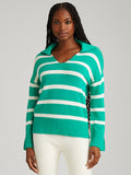 Meredith: Stripe Polo Pullover