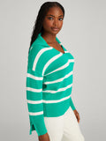 Meredith: Stripe Polo Pullover