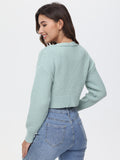 Jenny: Cropped Button Front Cardigan