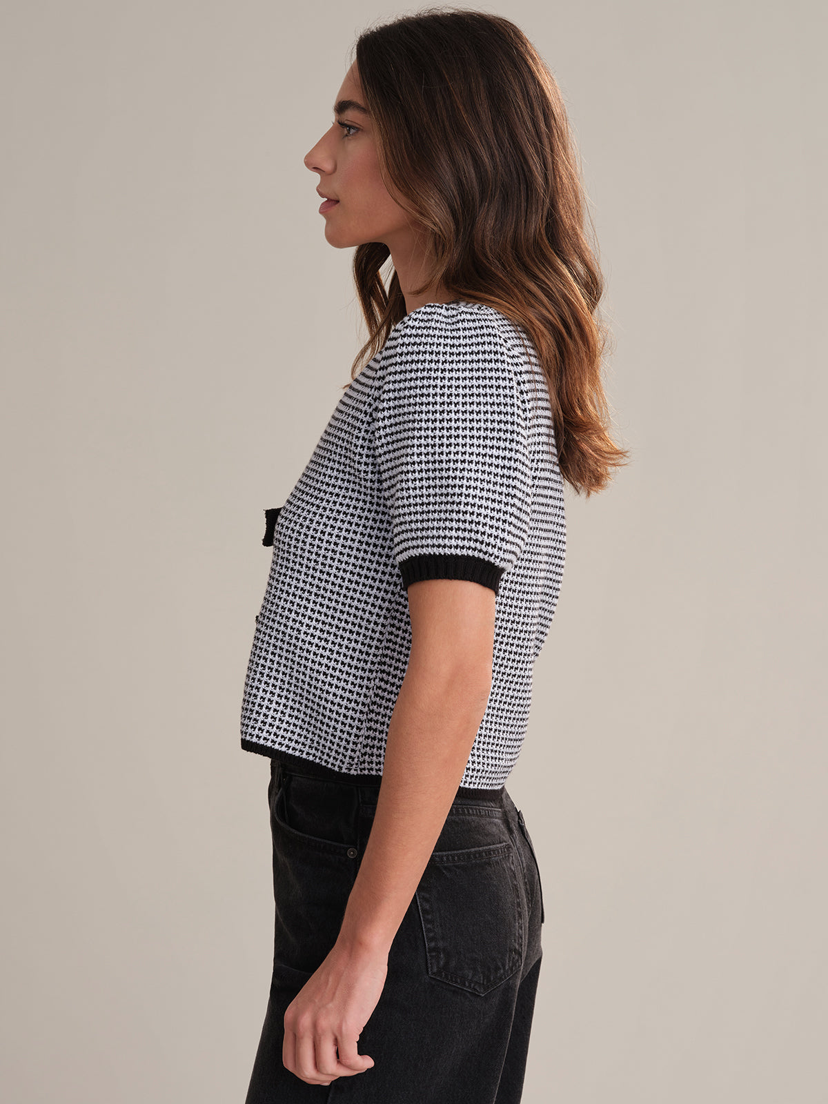 Elaine: Puff Sleeve Tie Front Top