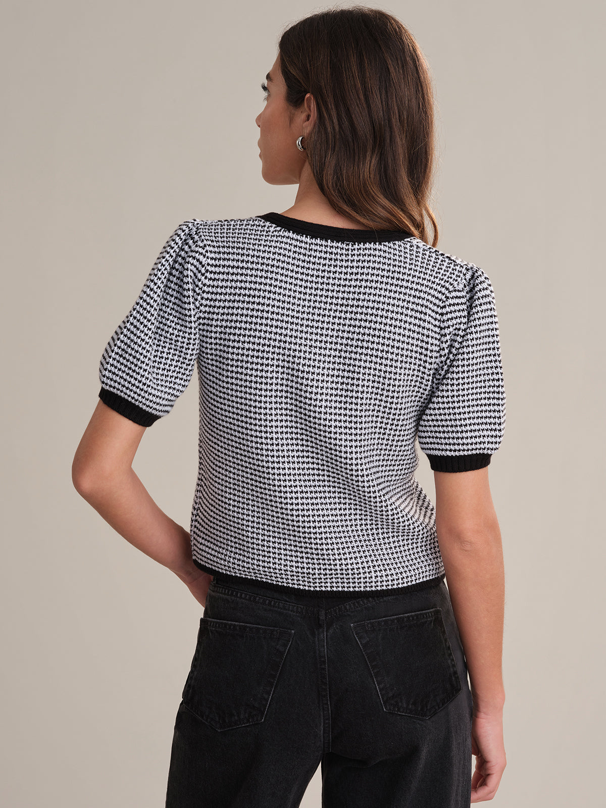 Elaine: Puff Sleeve Tie Front Top