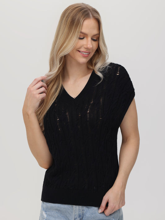 Saida: Cable Knitted Tank
