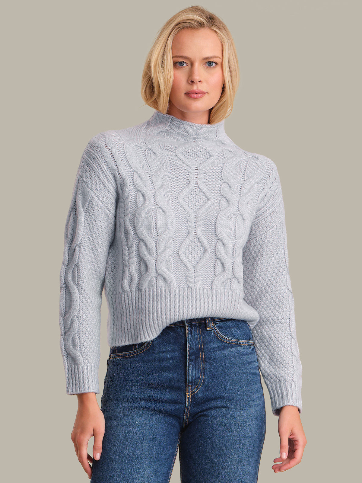 525 America Grace: Cable Funnel Neck Pullover