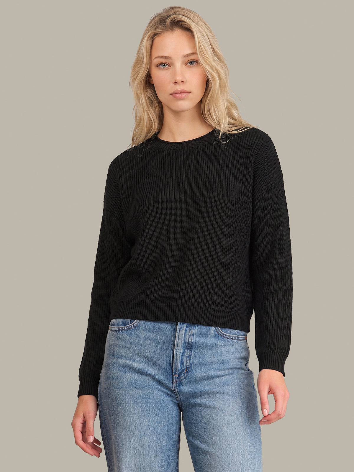 Daphne: Cropped Cotton Pullover