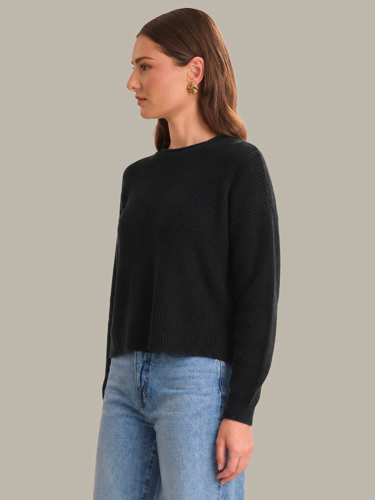 Daphne: Cropped Cotton Pullover