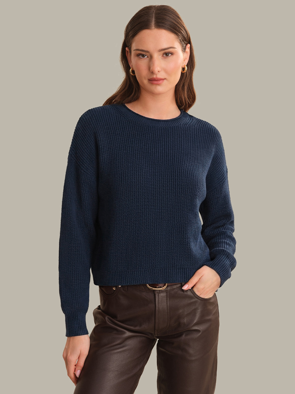 Daphne: Cropped Cotton Pullover