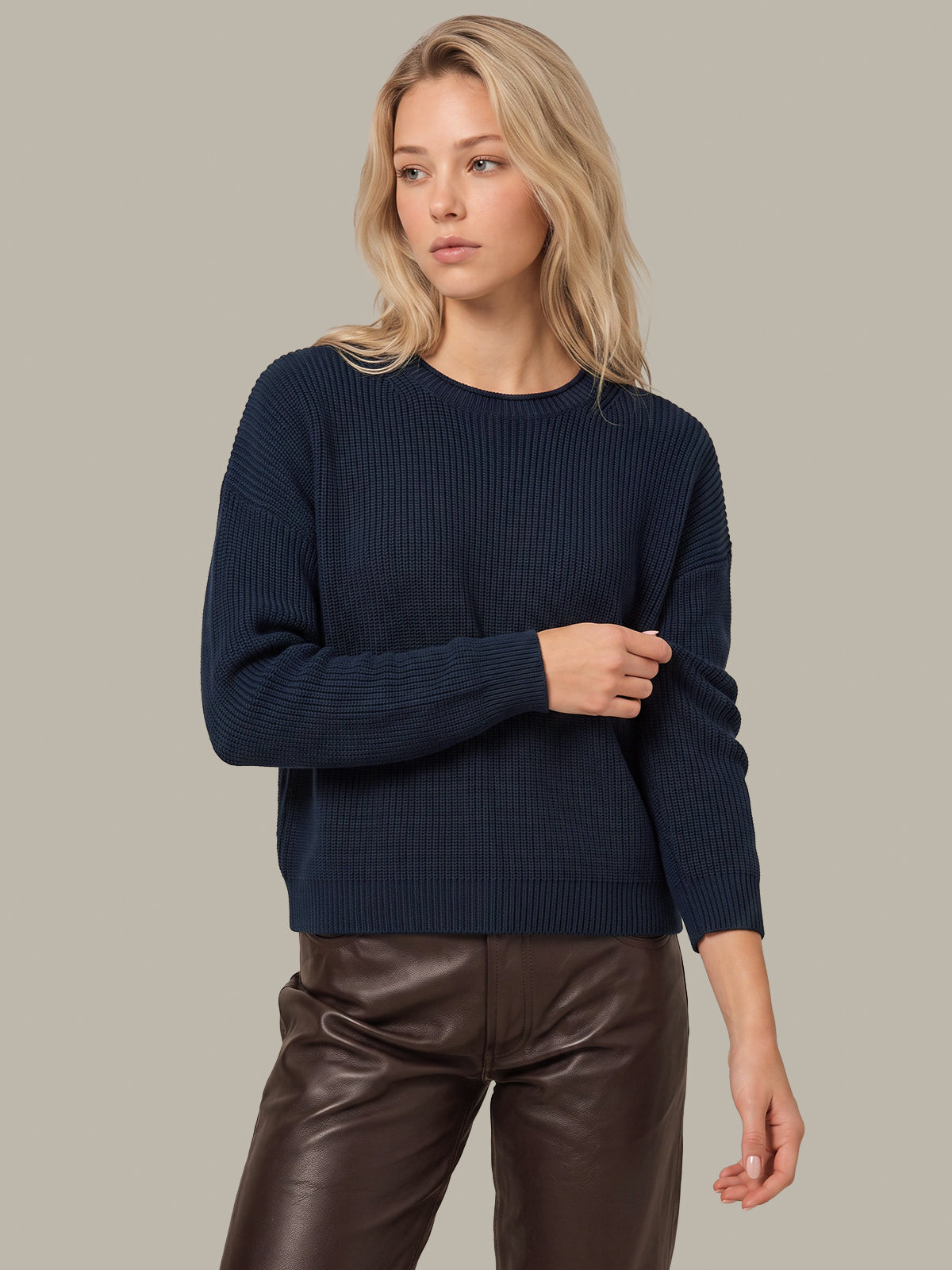 Daphne: Cropped Cotton Pullover