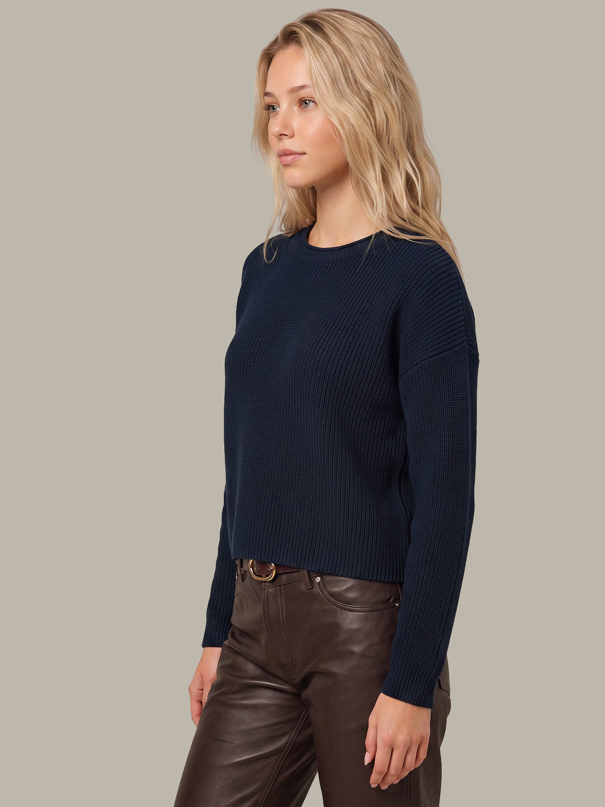 Daphne: Cropped Cotton Pullover