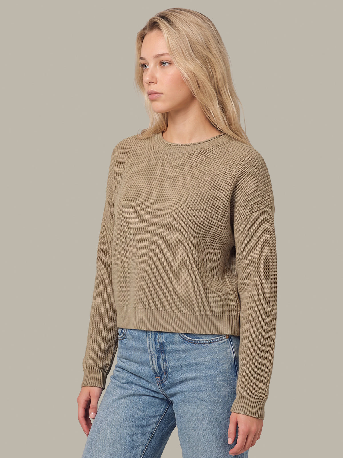 Daphne: Cropped Cotton Pullover