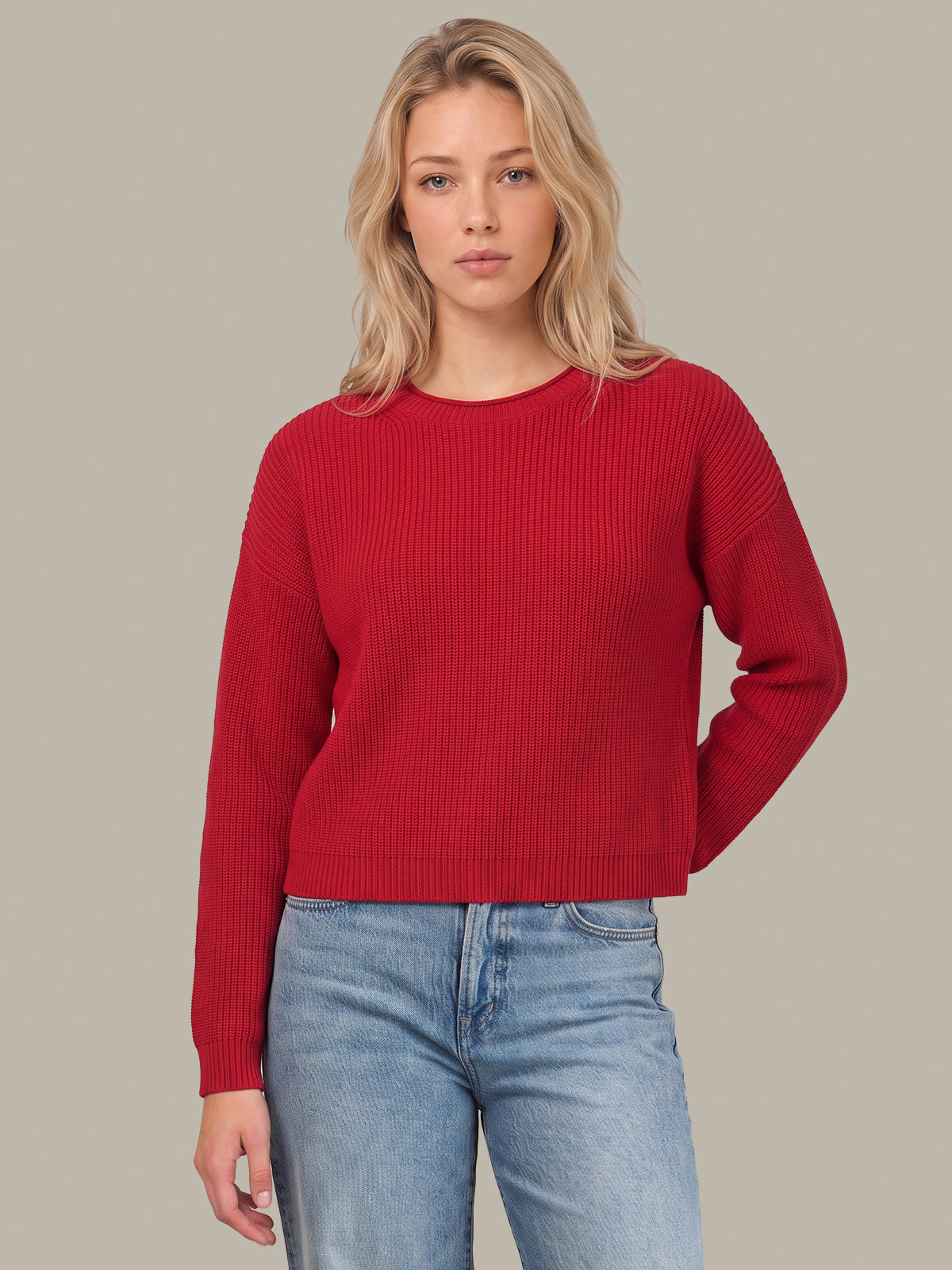 Daphne: Cropped Cotton Pullover