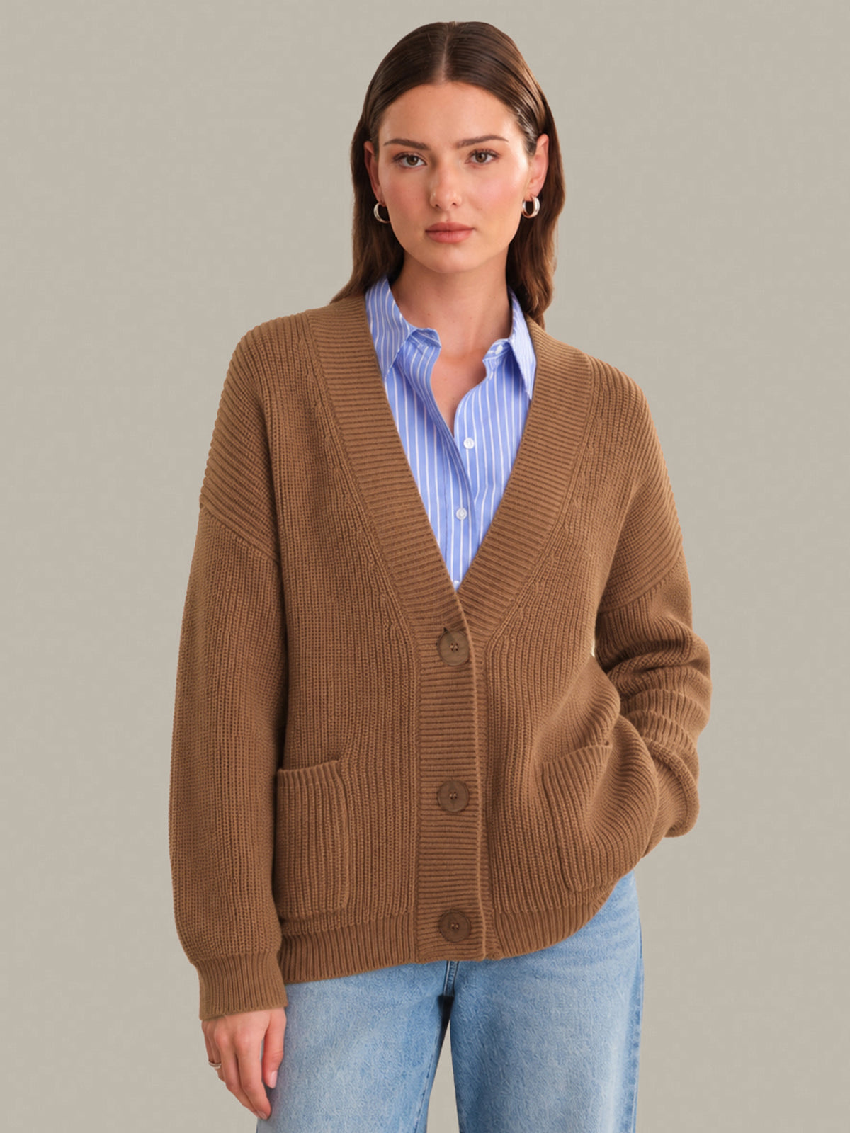 525 America Celeste Relaxed Pocket Cardigan