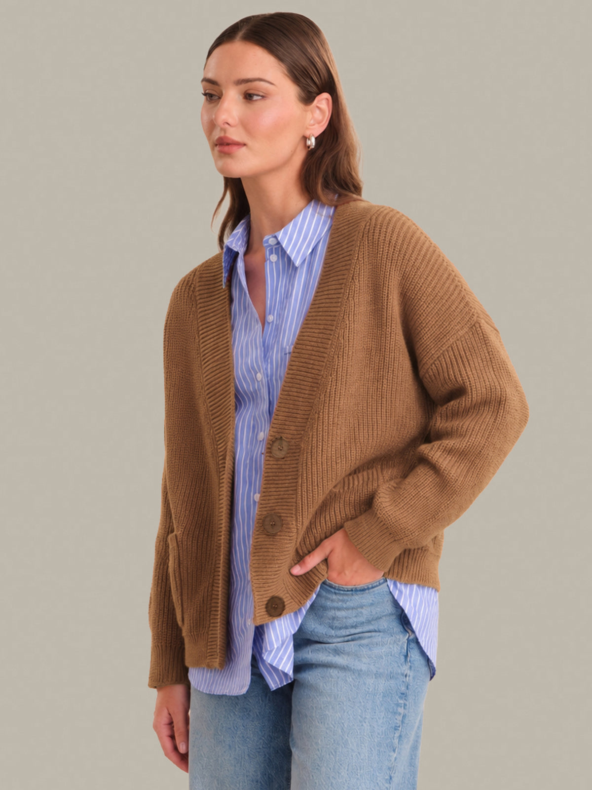 Celeste Relaxed Pocket Cardigan
