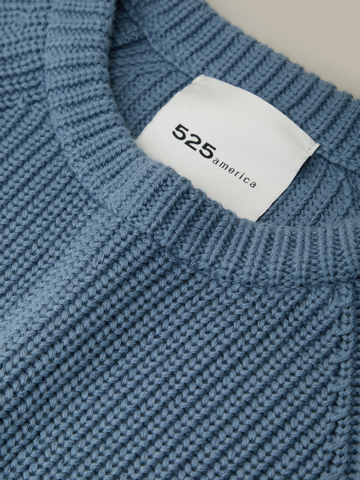 Jane: Crewneck Shaker Stitch Cotton Sweater