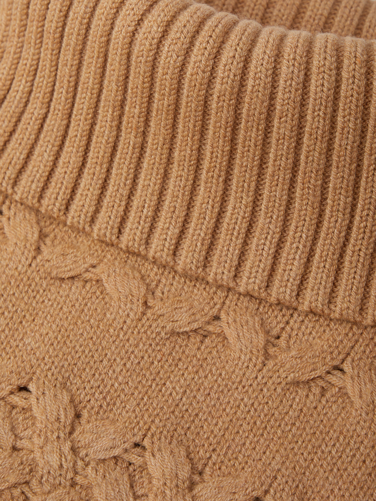 Vera: Mixed Cable Knit Turtleneck Sweater