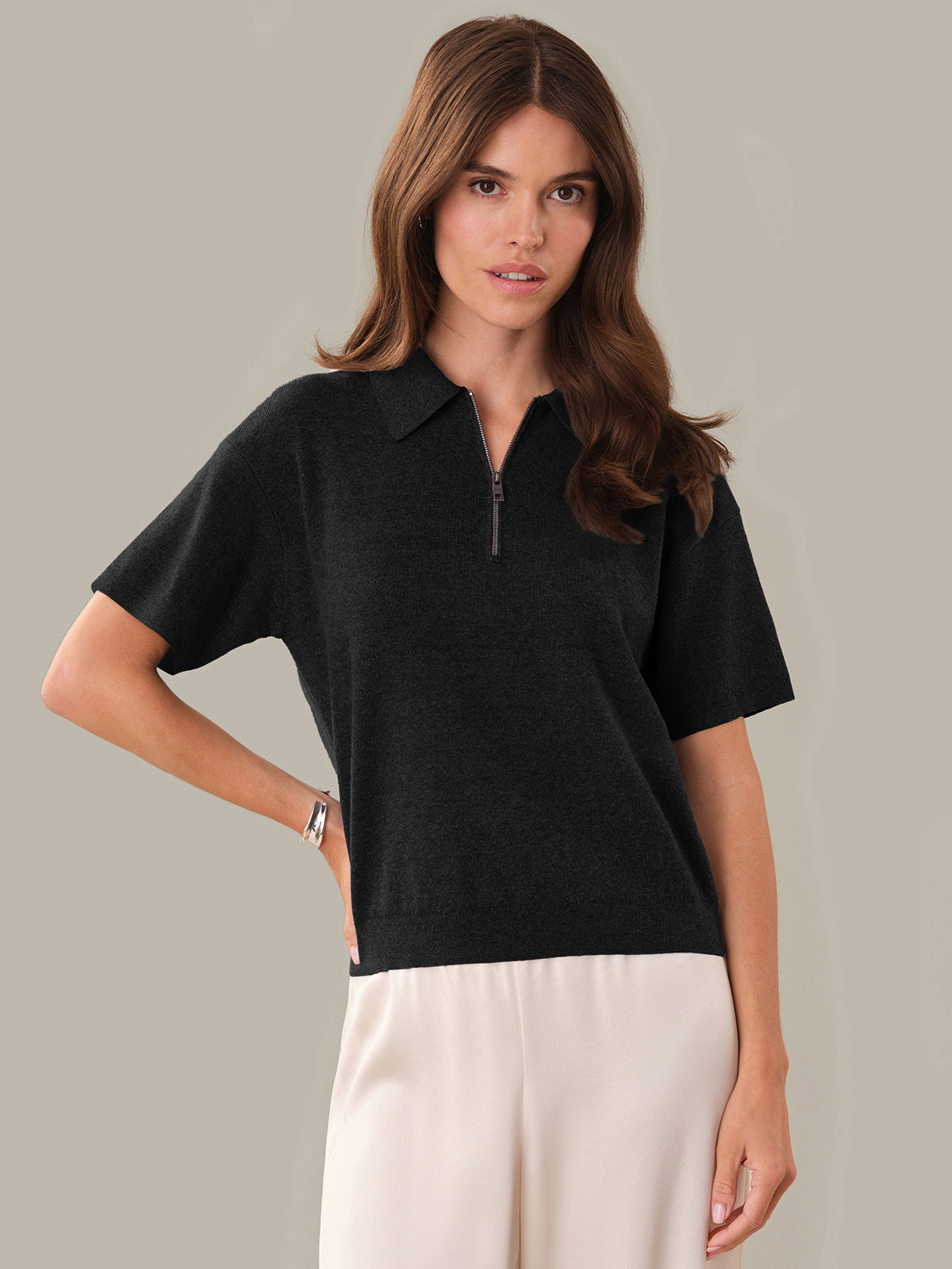 525 America Wren: Cotton Quarter-Zip Polo Pullover