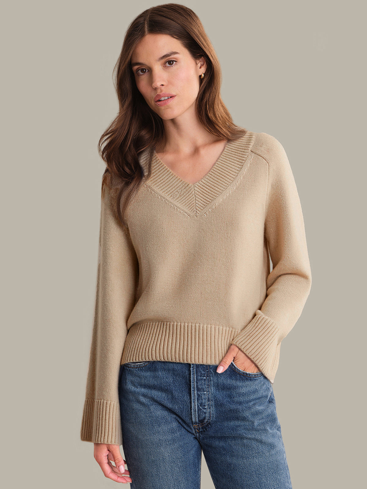 トップス ILEAN CASHMERE V-NECK KNIT CASHMERE V-NECK KNIT – ILEAN