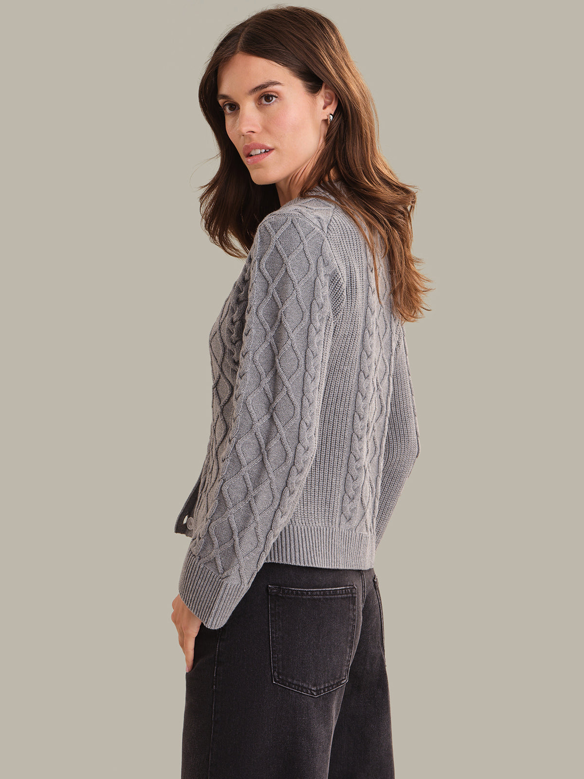 525 America Florence: Cotton Cable Knit Cardigan