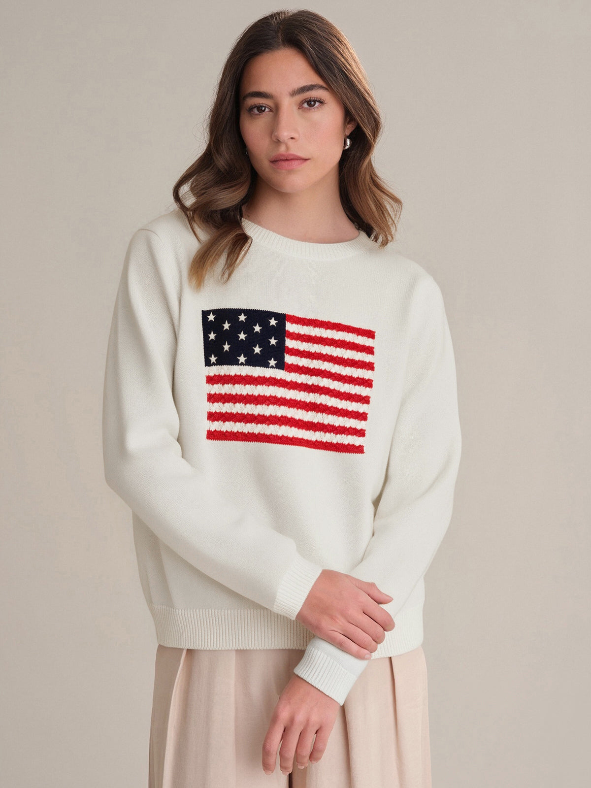 America: Crewneck Cotton Sweater