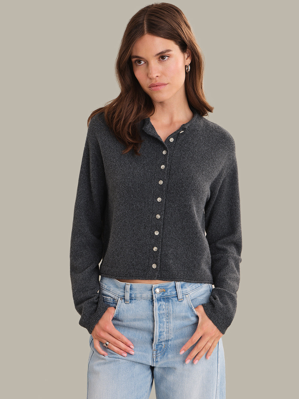 トップス Mission District A-22LETTERED CAARDIGAN Women's Short Sleeve Lady Jacket Cardigan - A New Day™ Black