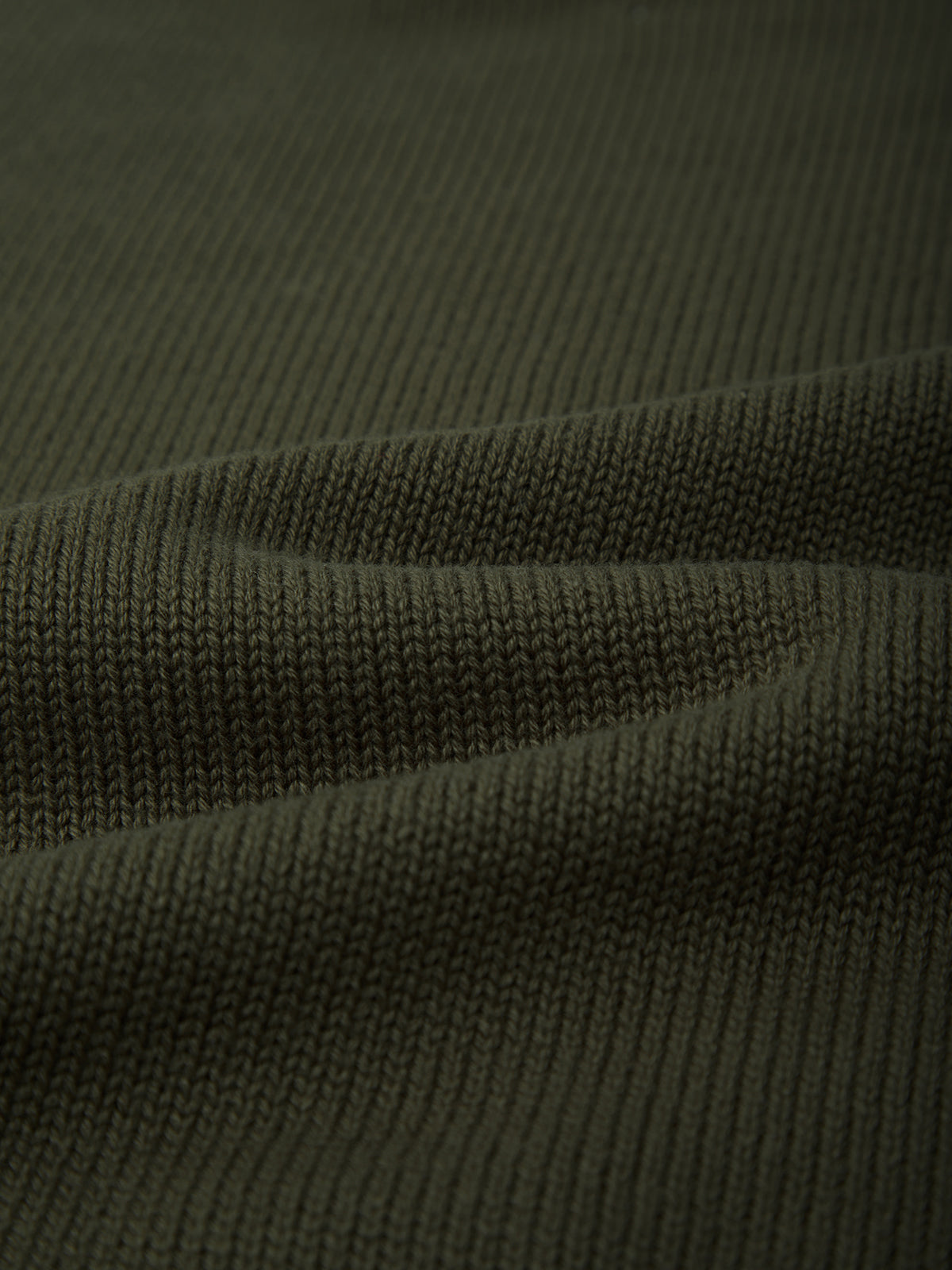 Close-up of dark green fabric texture